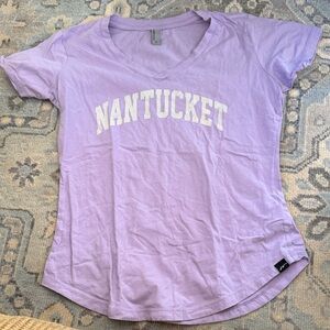 Lavender Nantucket V-Neck Cotton Tee